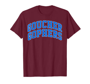 Goucher Gophers College Athletics Vintage Arch Design T-Shirt