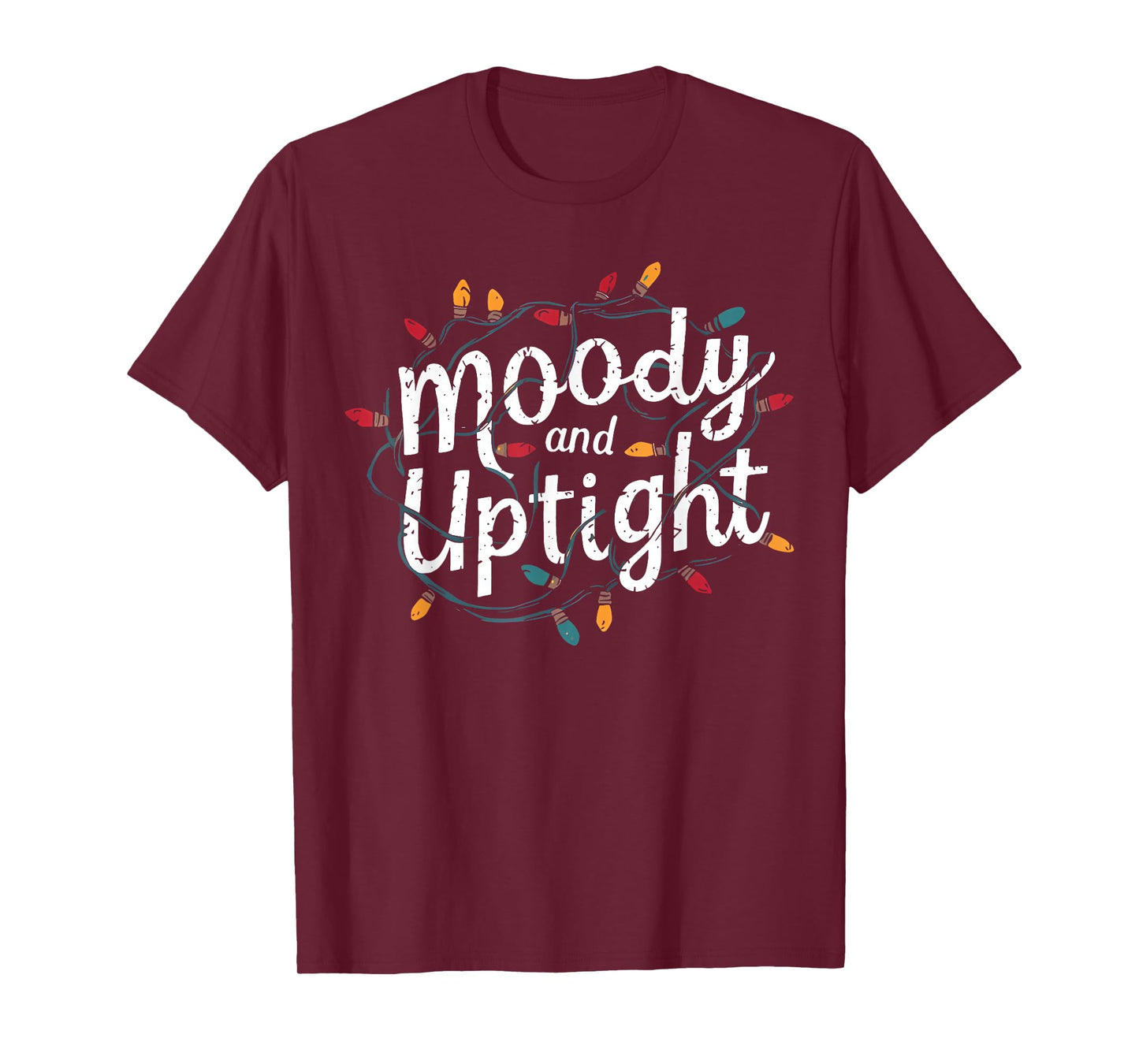 Merry and Bright Moody and Uptight Christmas Couple Matching T-Shirt