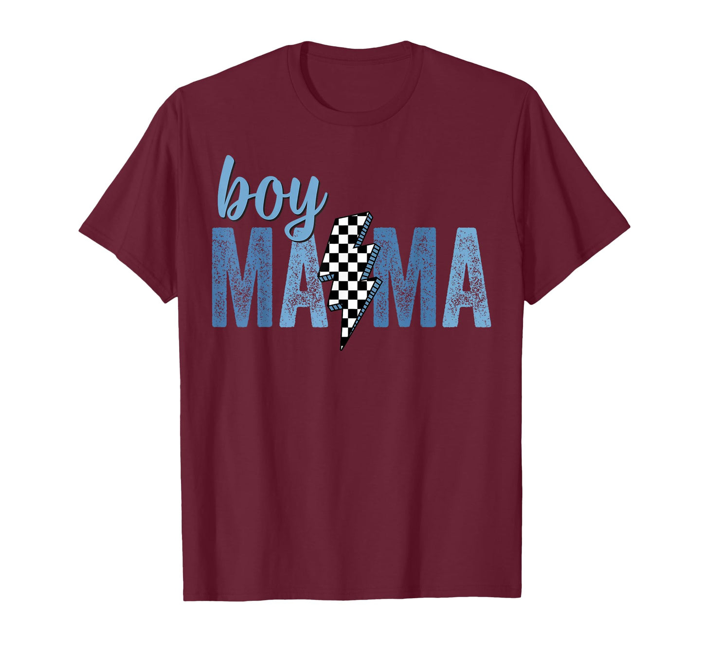 Retro Boy Mama Mother's Day 2026 Checkered Women Kids T-Shirt