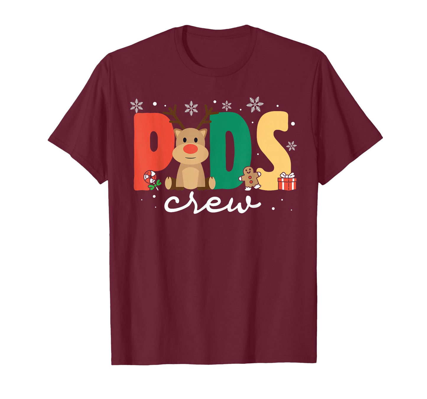 Retro Peds Crew Christmas Pediatric Nurse Nursing Group T-Shirt