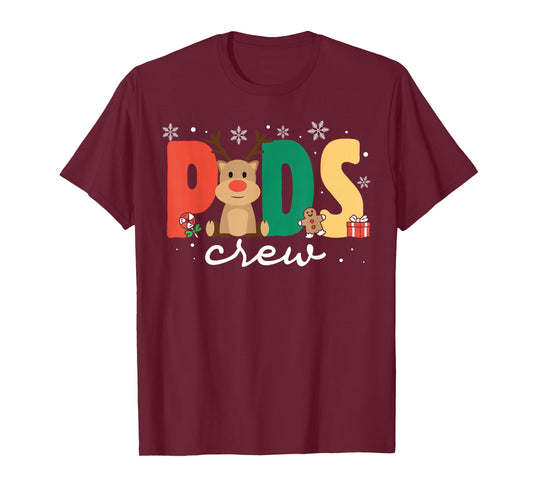 Retro Peds Crew Christmas Pediatric Nurse Nursing Group T-Shirt