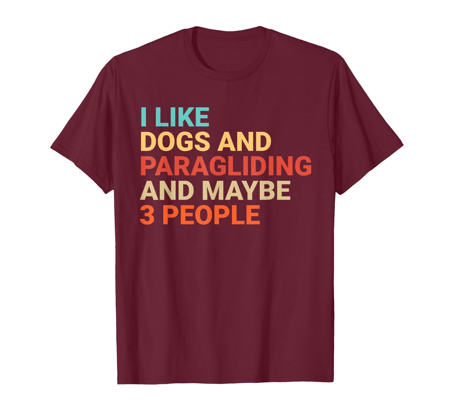 Retro I Like Dogs and Paragliding Lover Funny Paraglider T-Shirt