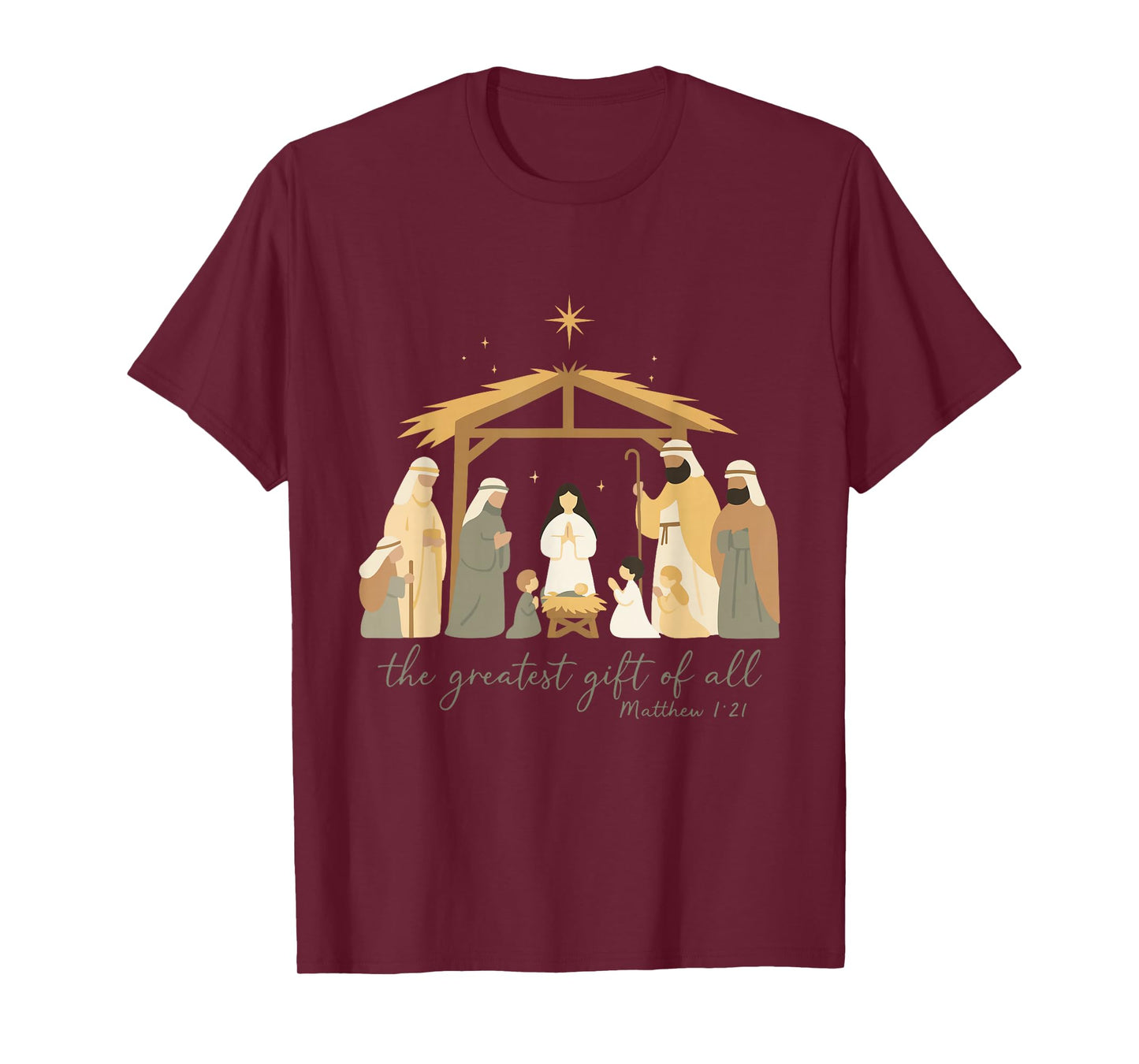 The Greatest Gift for All Christmas Nativity Jesus Christian T-Shirt