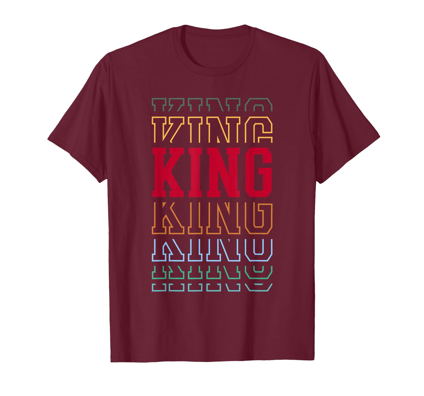King Layered Text Costume Royalty Party T-Shirt