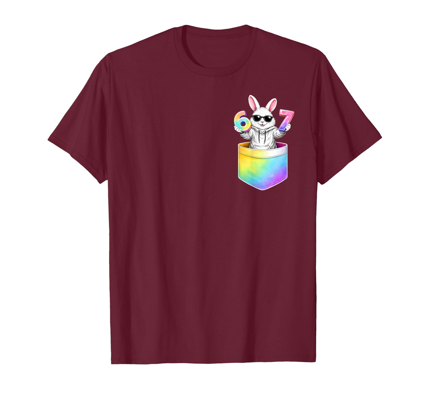 Easter Bunny in Pocket Six Seven Bruh 67 Meme Easter Day T-Shirt