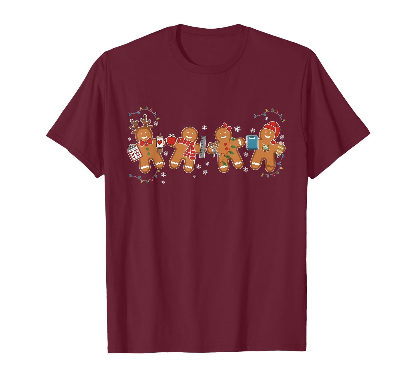 Gingerbread Teacher Holiday for Teacher Staff Christmas T-Shirt