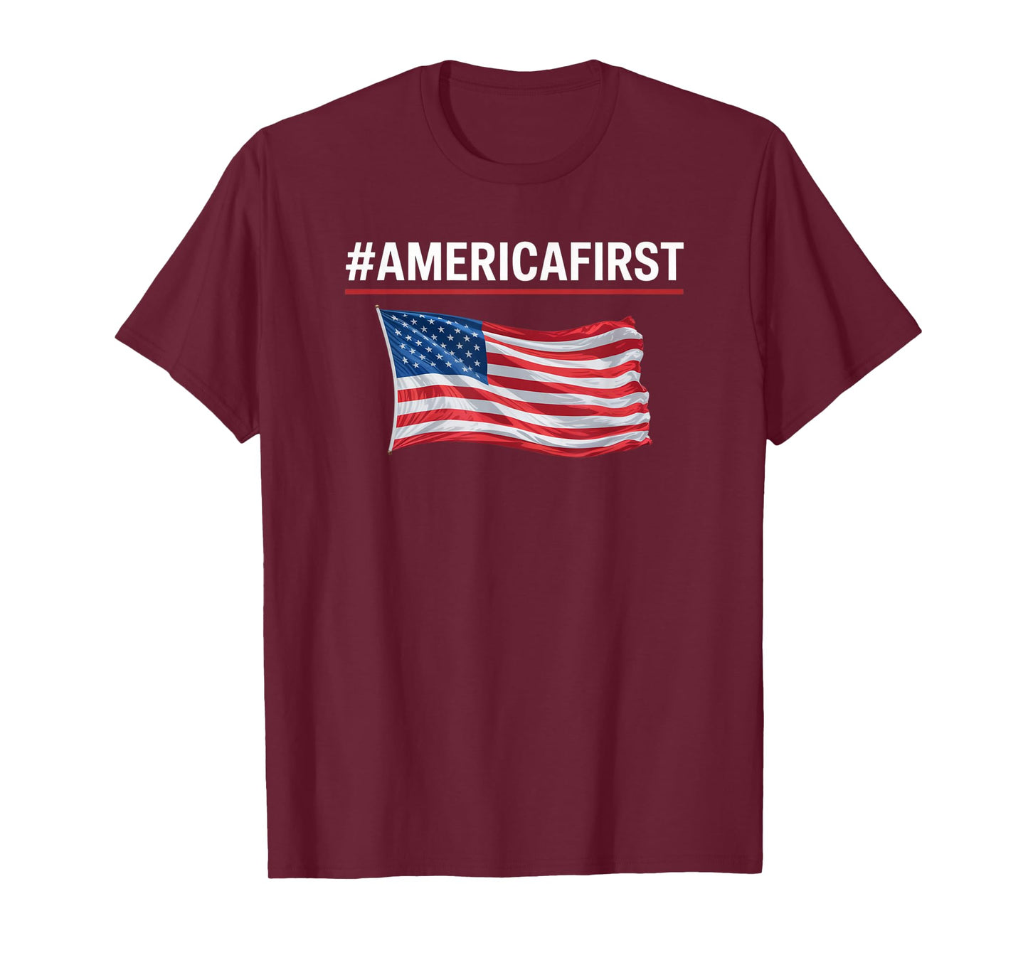 America First USA Flag Men Women Memorial Day Veterans Men T-Shirt