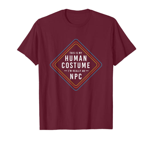 Retro NPC Meme This is My Human Costume T-Shirt