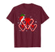 Red and White Candy Cane Santa Christmas Funny Xmas Lights T-Shirt