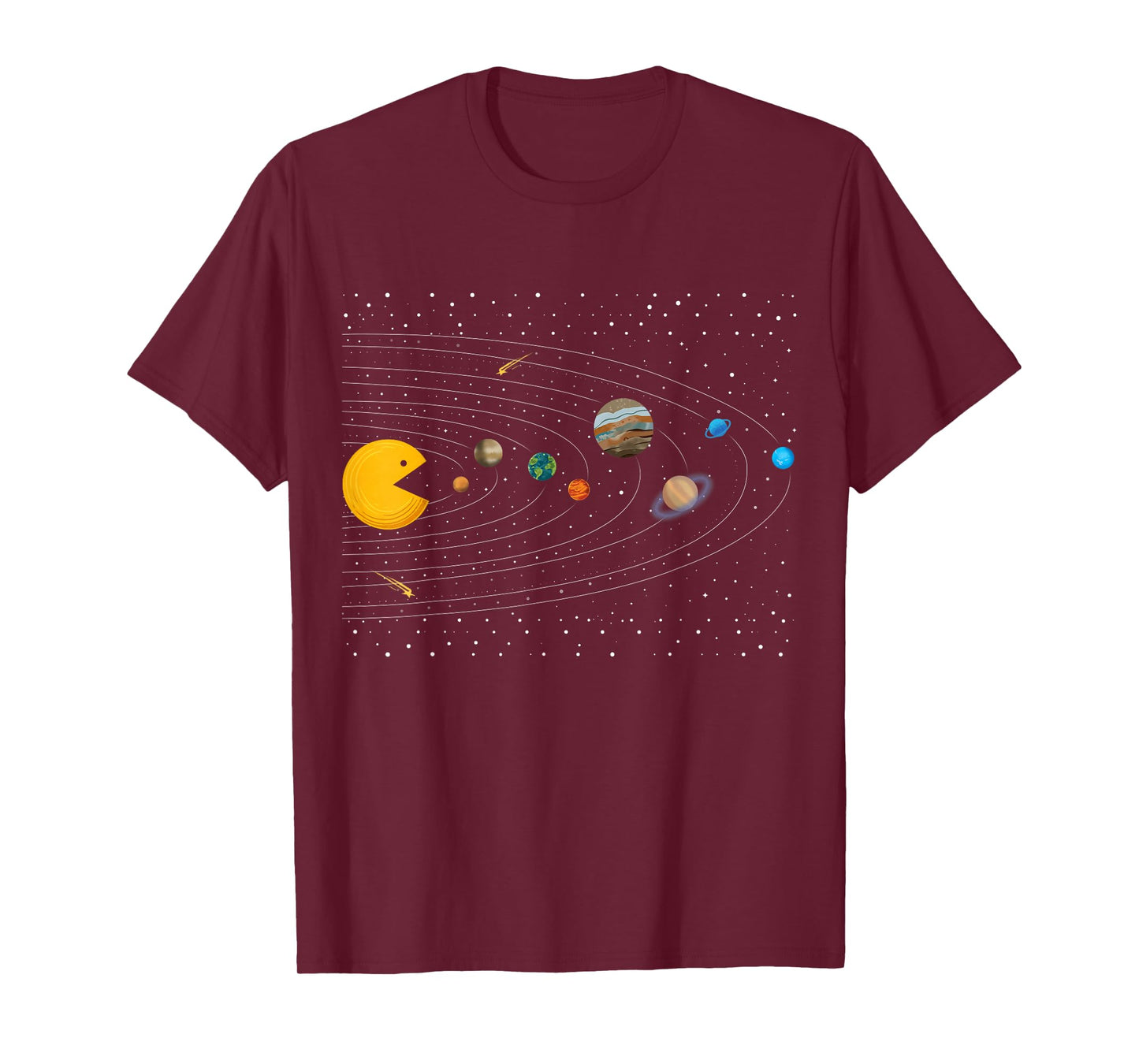 Solar System Video Game Funny Graphic Tees Planet Astronaut T-Shirt