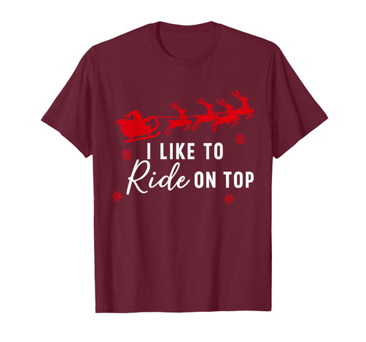 I Like to Ride On Top I Like to Slide Inside Couple Matching T-Shirt