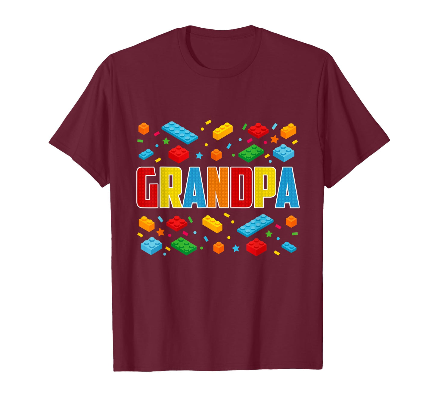 Grandpa - Brick Builder Block Building Construction Bricks T-Shirt