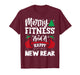 Merry Fitness Happy New Rear Workout Christmas T-Shirt