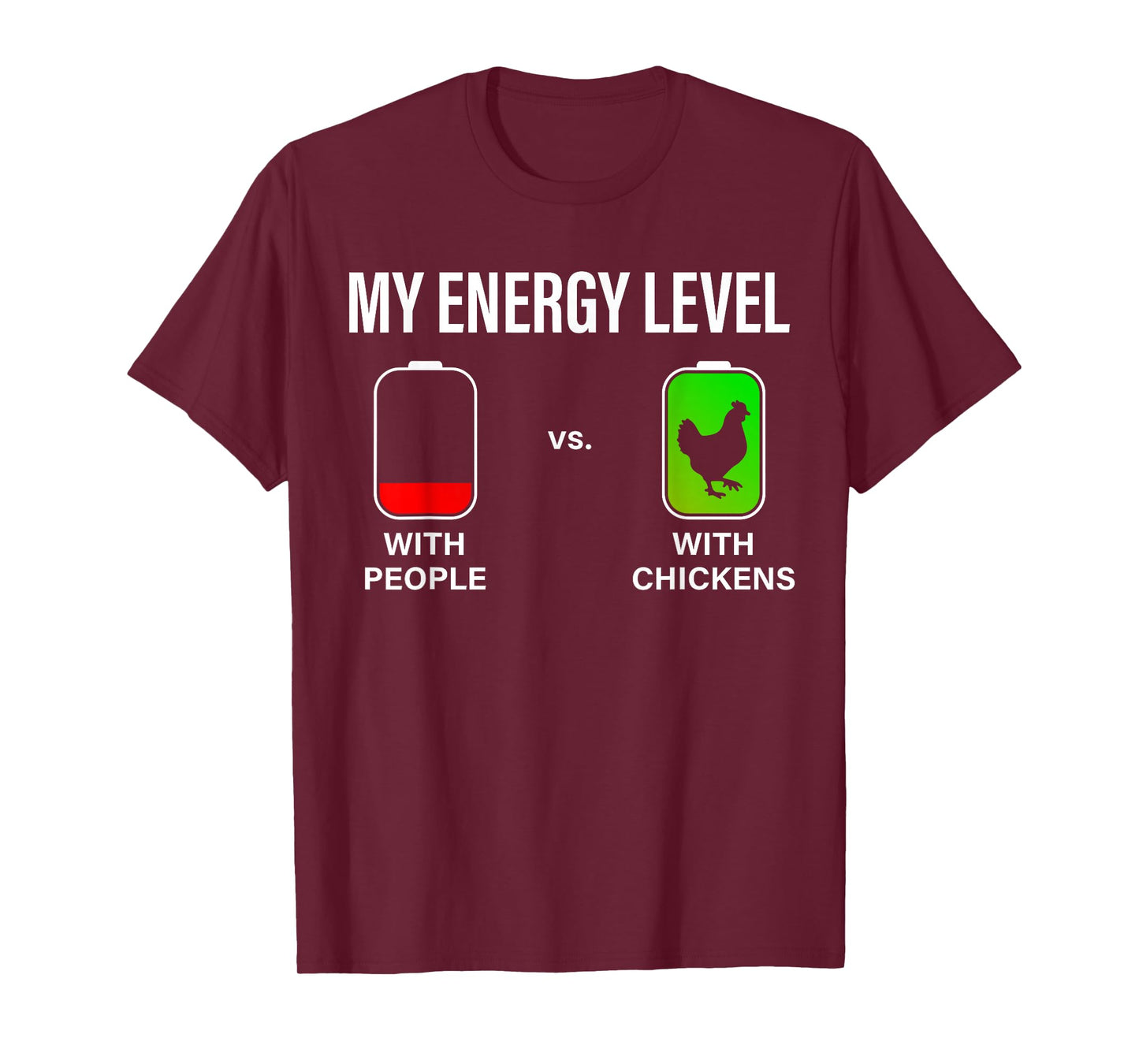 My Energy Level Funny Chicken Lover Backyard Chicken Farming T-Shirt