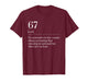 Funny Six Seven Number 67 Meme Dictionary Definition T-Shirt