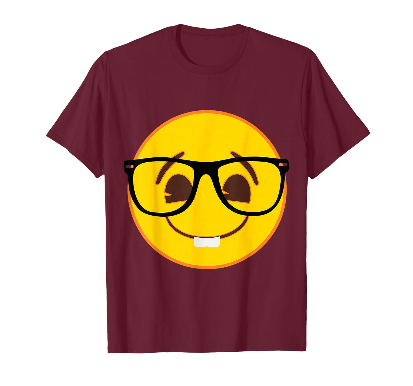 Official Emoji Nerd Glasses Yellow Smile Face T-Shirt