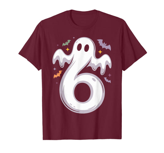Funny 6 Ghost Meme Halloween Costume Matching Design T-Shirt