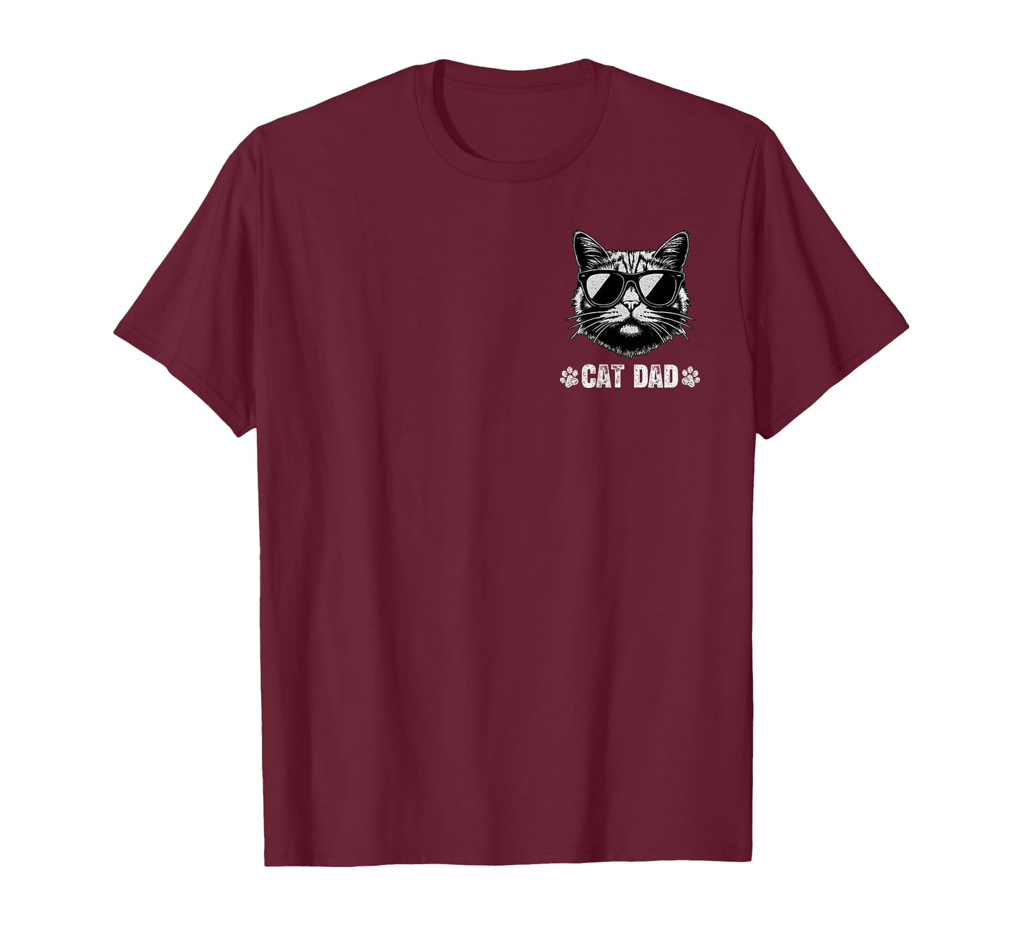Funny Cat Dad Life Vintage Pocket Graphic Fathers Day Mens T-Shirt