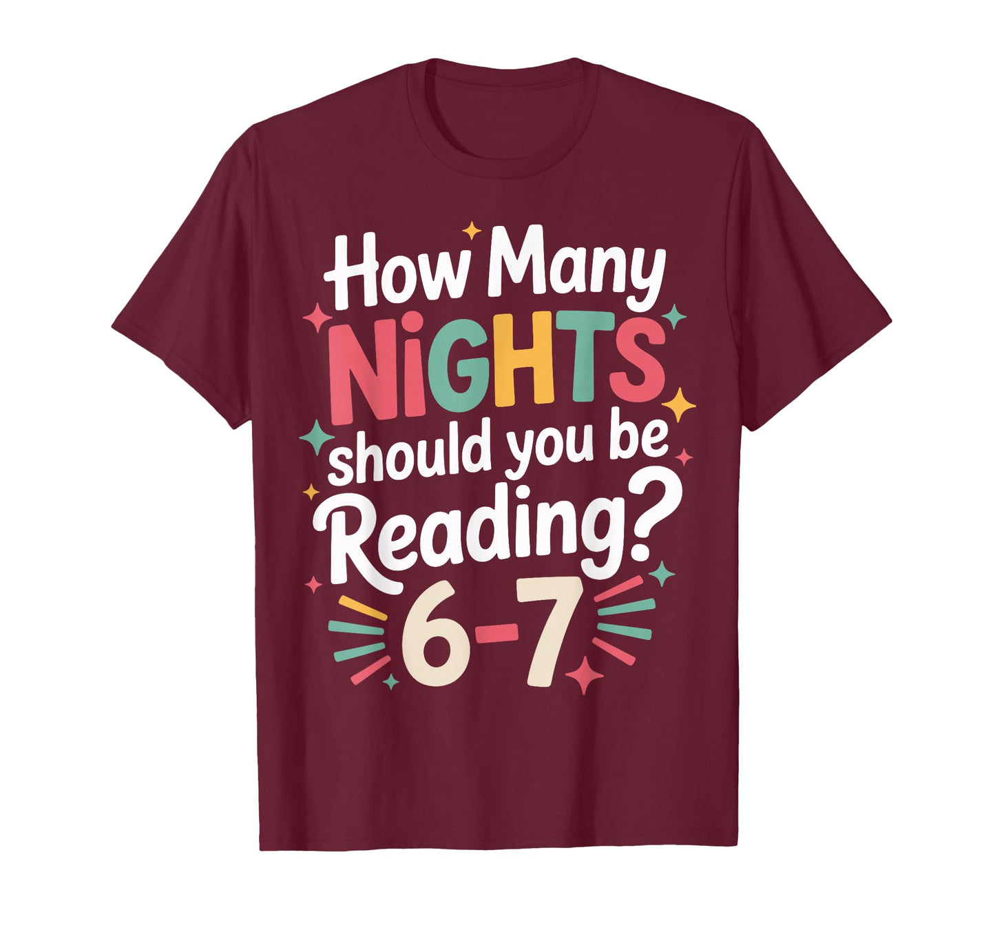 Funny Reading 6 7 Six Seven Meme English Teacher Book Lover T-Shirt