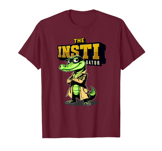 The Instigator Funny Alligator Pun Humor Design T-Shirt