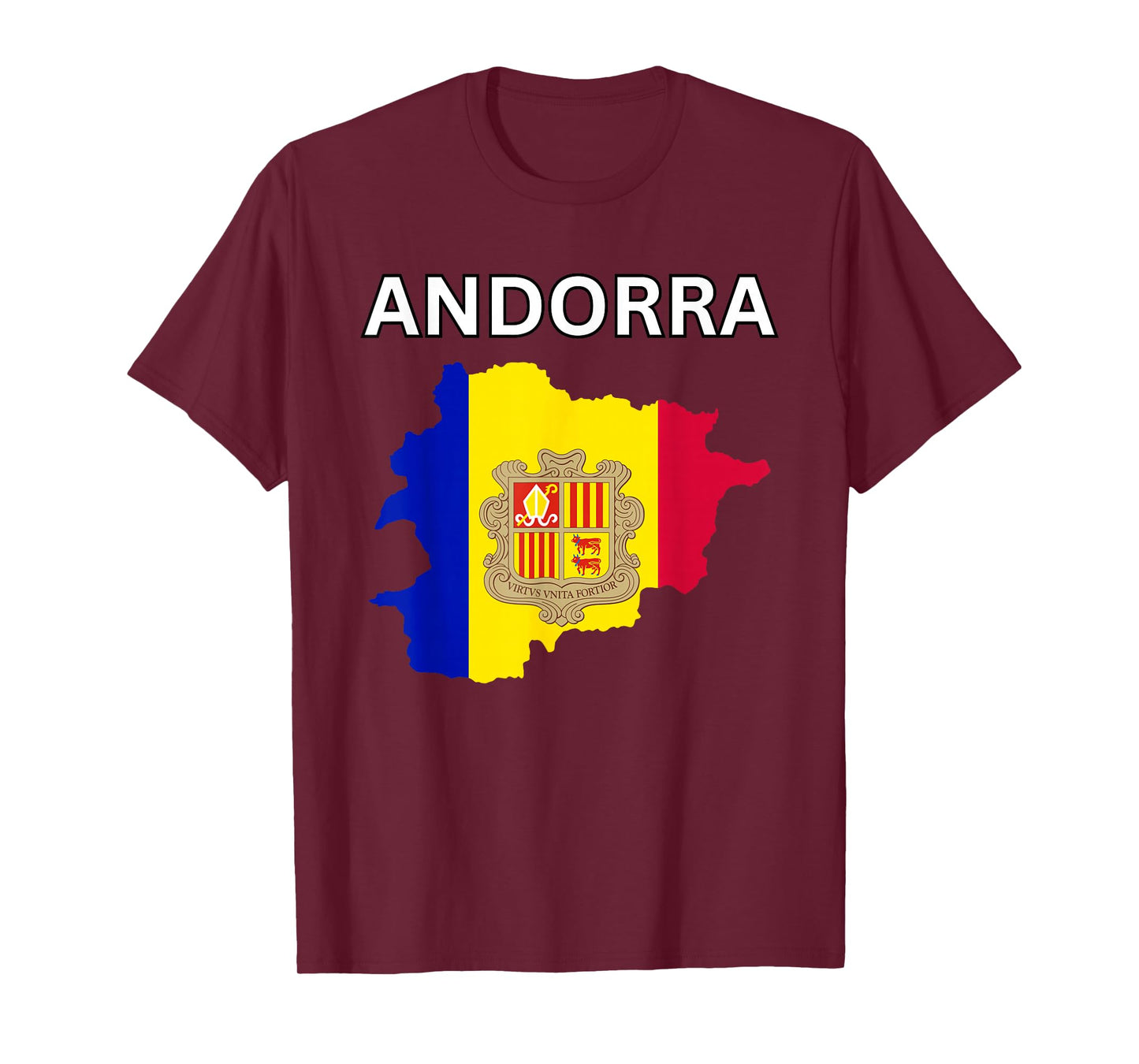 Andorra Flag Map T-Shirt