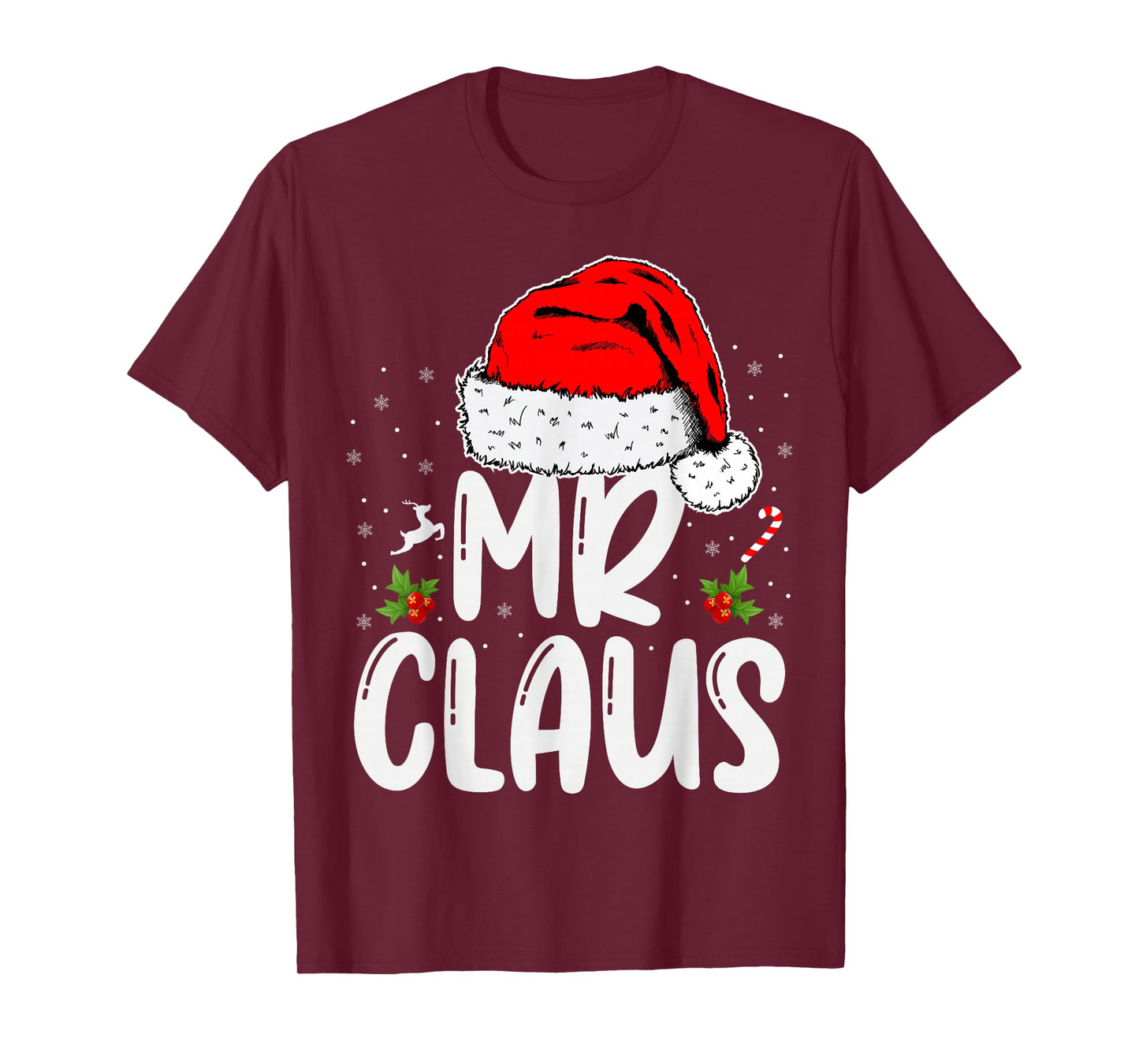 Mr and Mrs Claus Couples Matching Christmas Santa T-Shirt