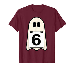 Spooky Number 6 Matching Halloween Costume Group Meme Ghost T-Shirt