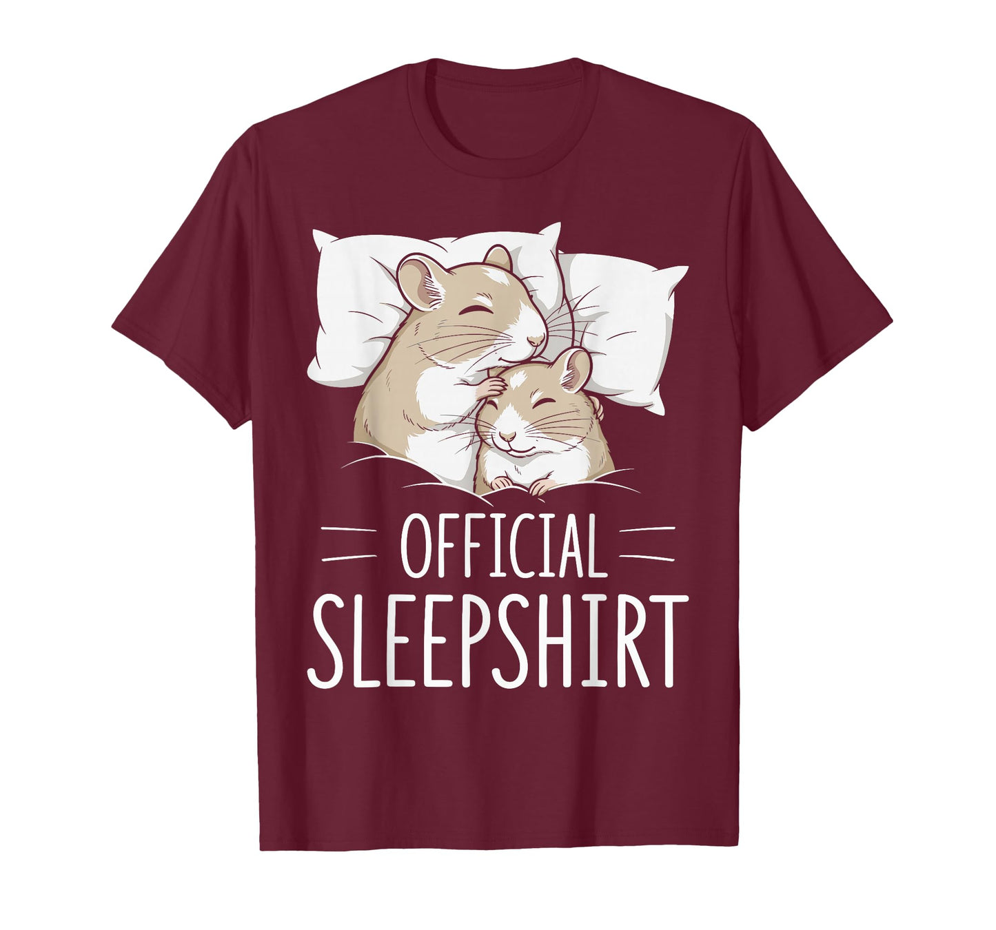 Official Sleepshirt Sleeping Gerbil Mouse Lovers Pajama T-Shirt