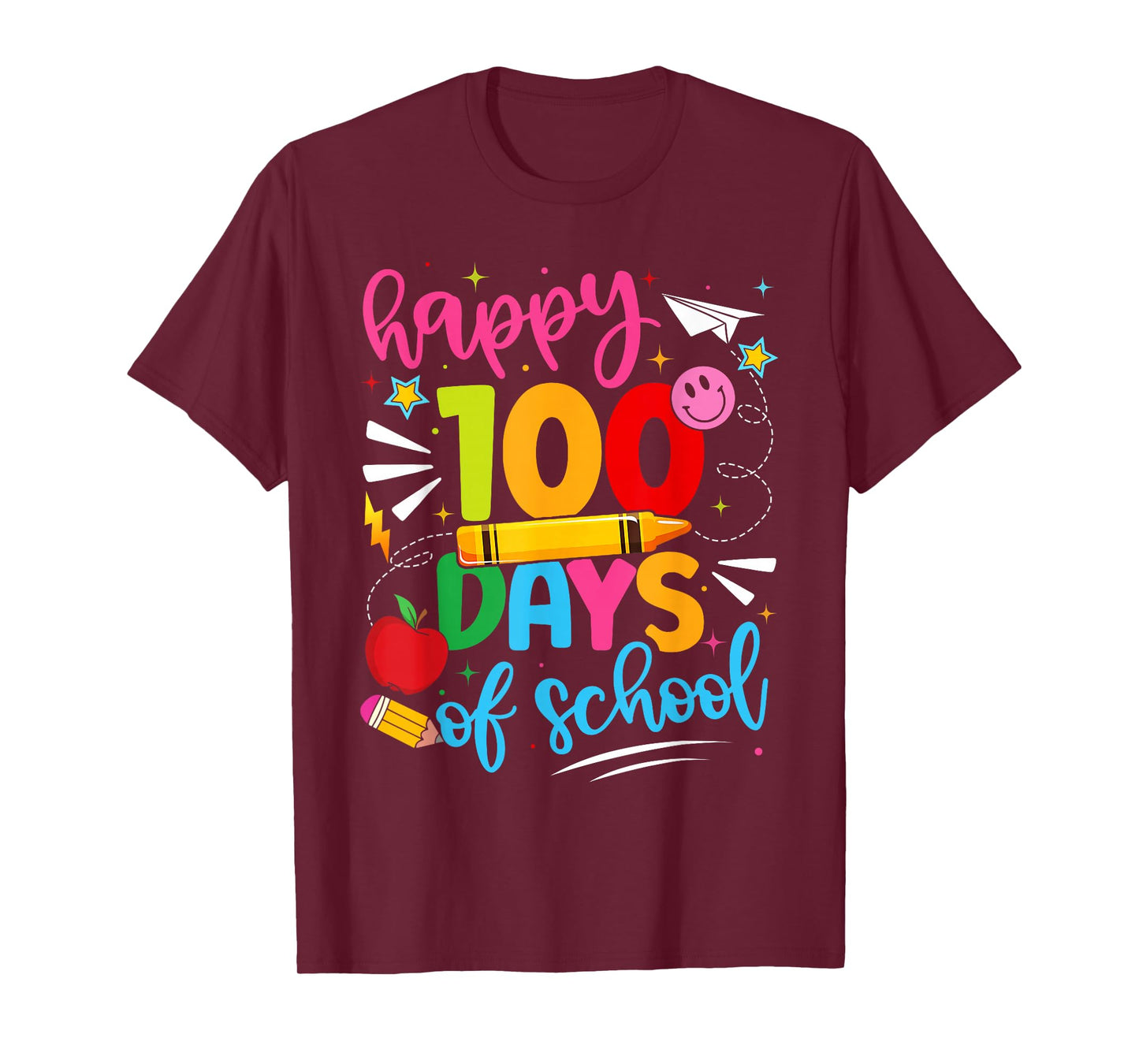100th Day of School Happy 100 Days Teachers Boy Girl Kid T-Shirt