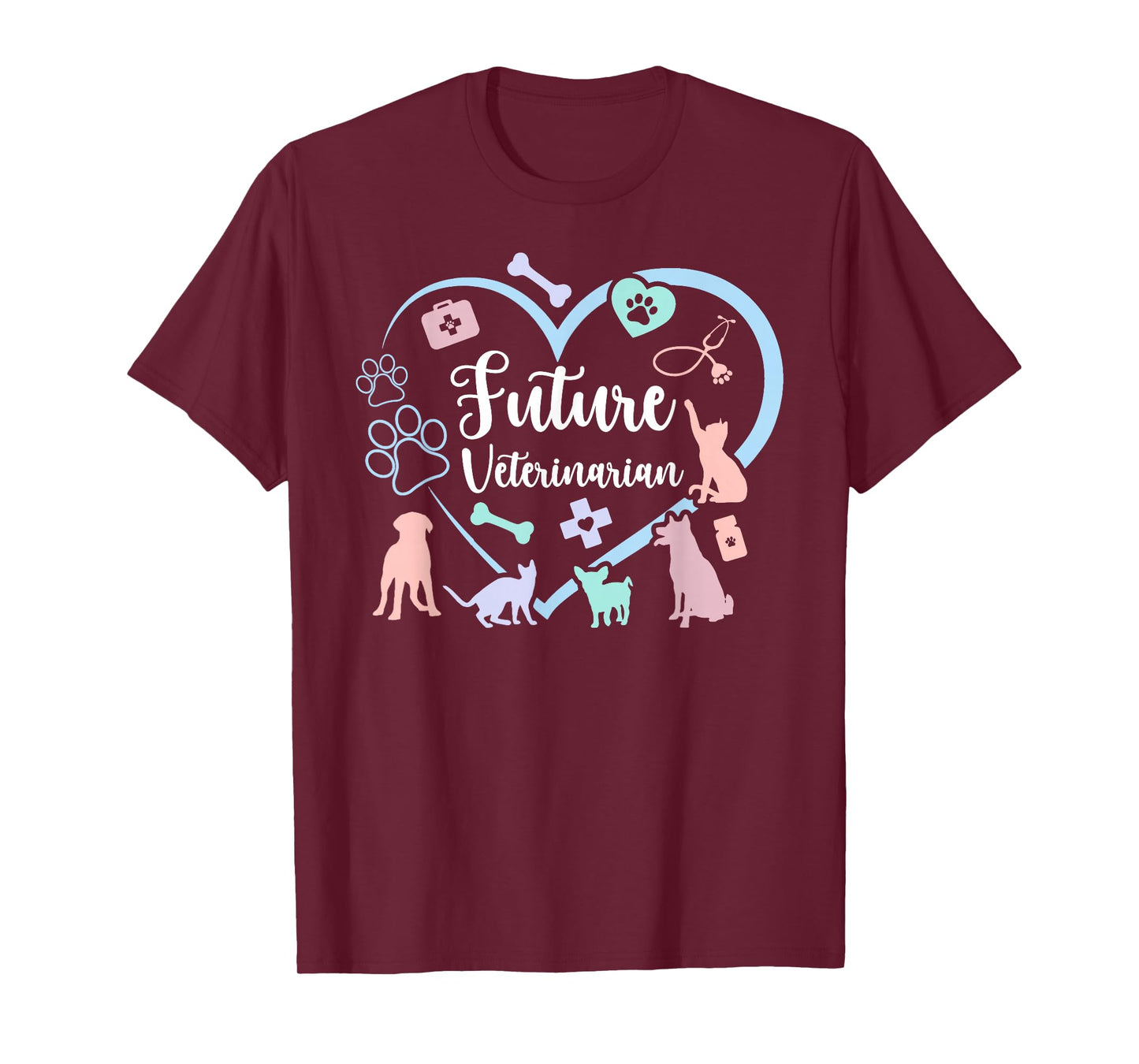 Future Veterinarian Heart Veterinary Student Vet in Progress T-Shirt