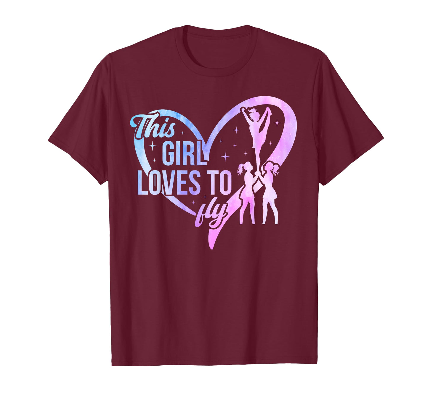 This Girl Loves to Fly Cheer Flyer Cheerleading Flyer T-Shirt