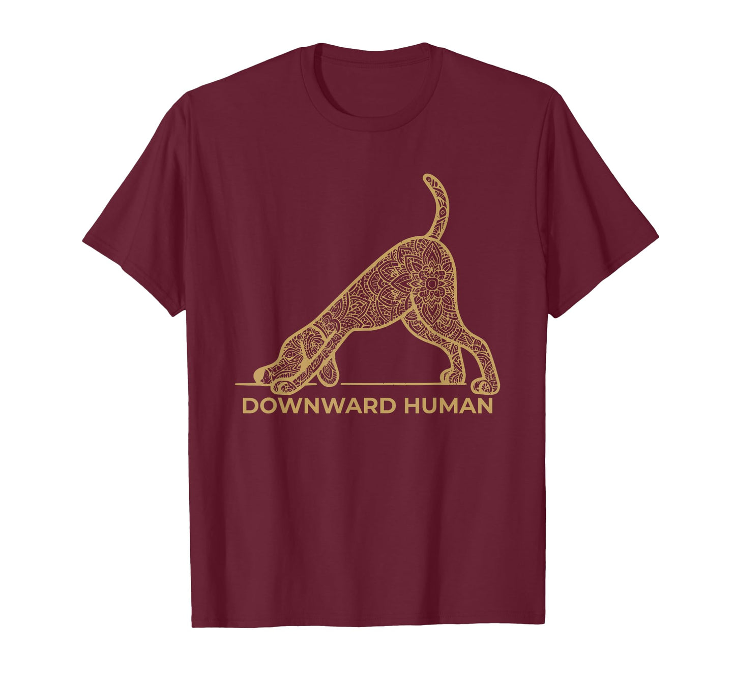 Downward Human – Mandala Dog Yoga Pose Yoga Dog Lover T-Shirt