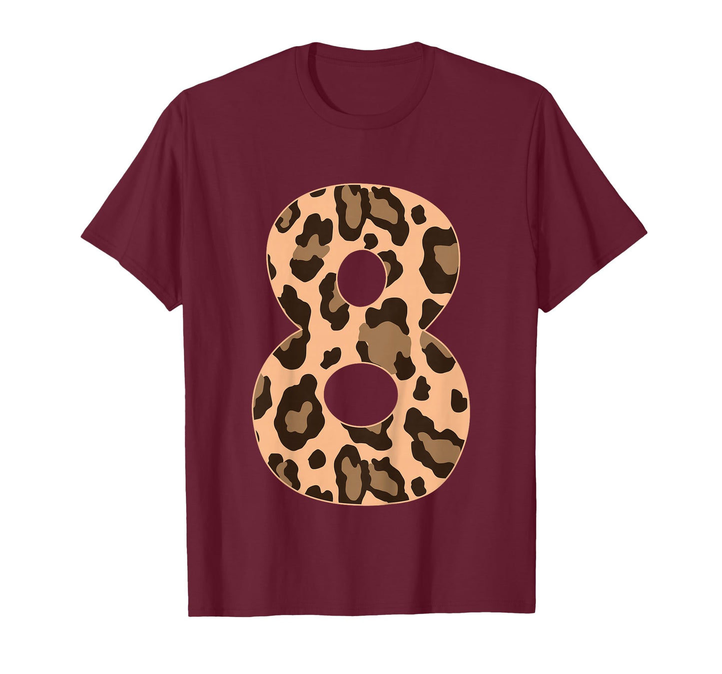 Cheetah Kids 8 Year Old Girl Cheetah Print 8th Birthday T-Shirt
