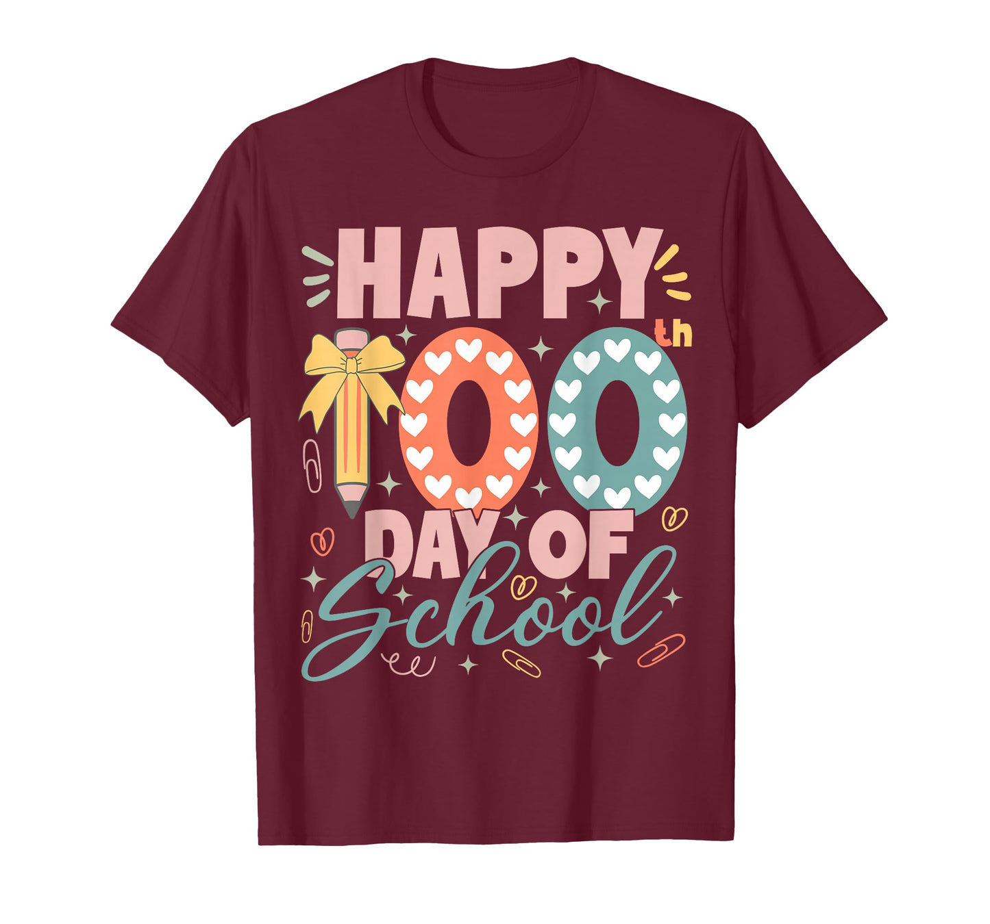 Happy 100th Day of School Teacher Student 100 Days of School T-Shirt