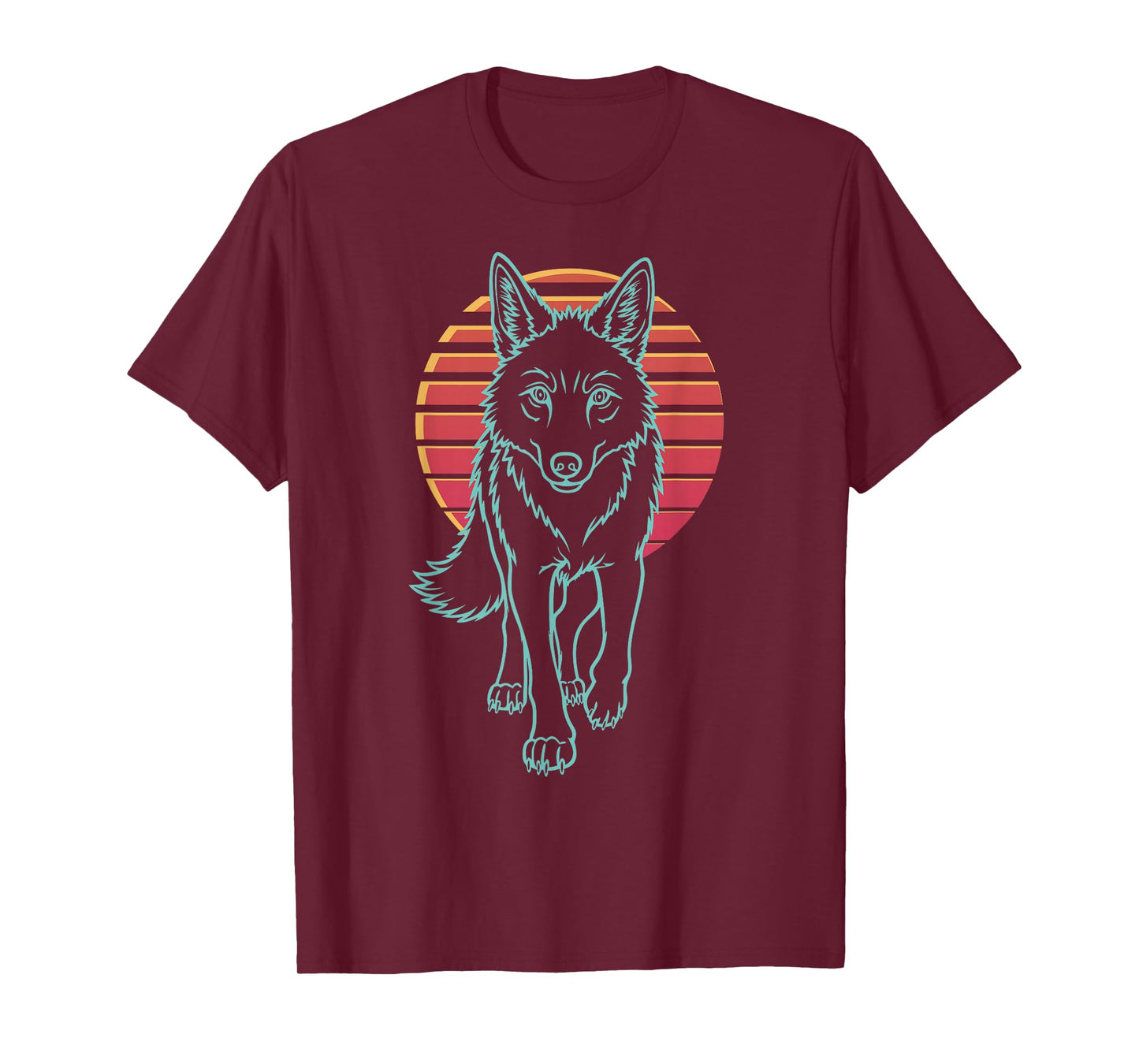 Coyote Lover Animal Retro Synthwave 80s T-Shirt
