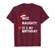 Nice Naughty It’s My Birthday Funny Christmas List T-Shirt