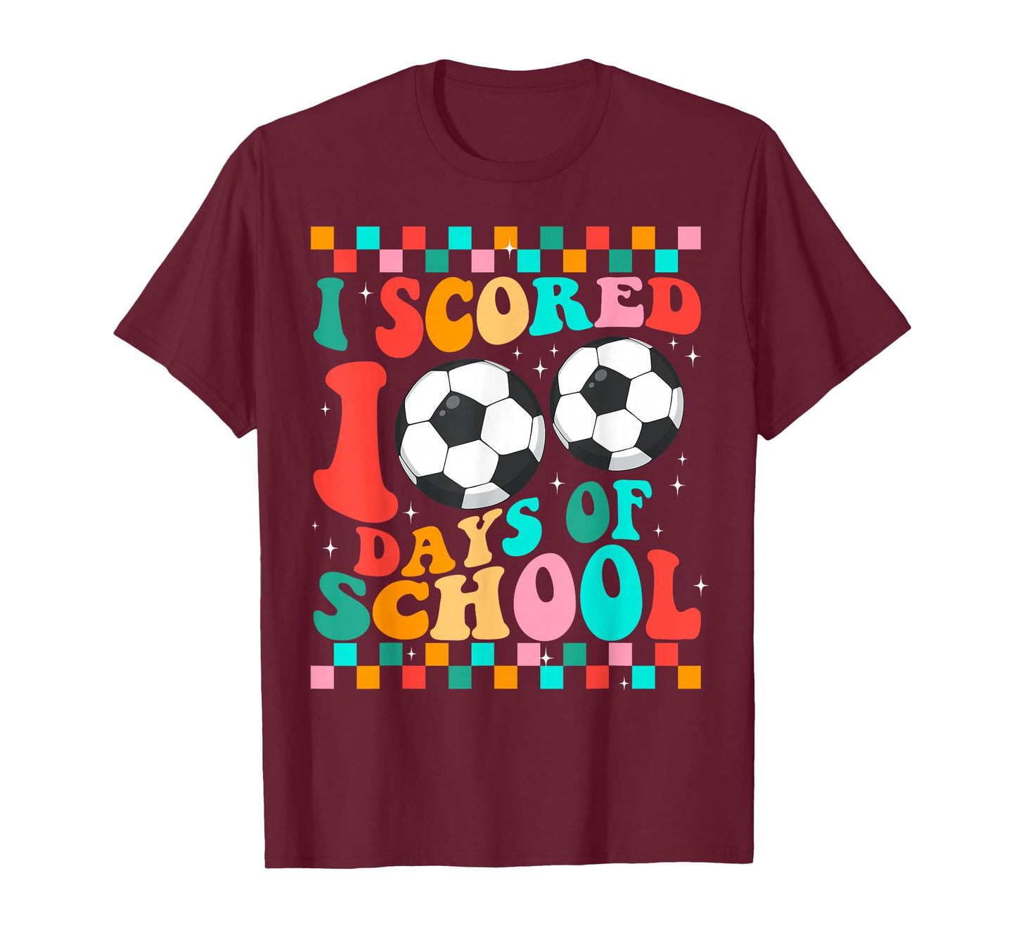 I Scored 100 Days of School Soccer Kids Student Teacher T-Shirt