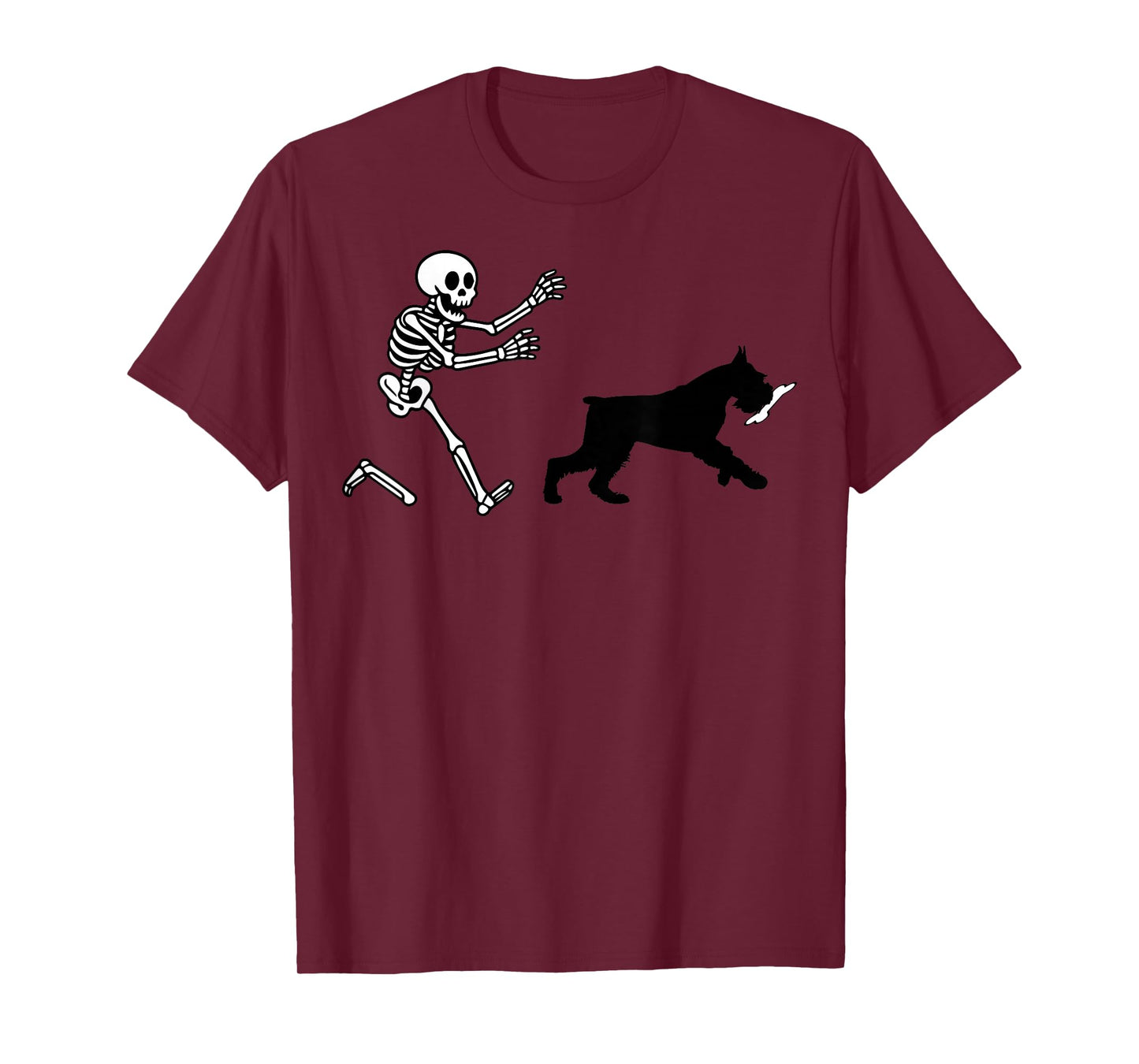 Funny Giant Schnauze Running Skeleton Halloween T-Shirt