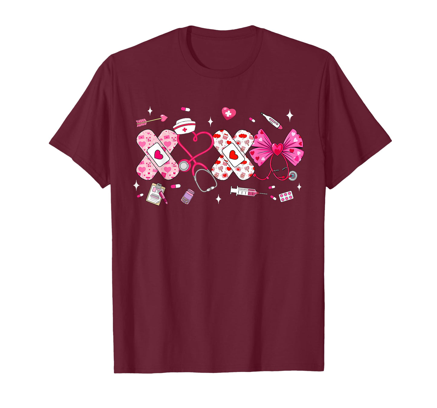 XOXO Nurse Valentines Day Stethoscope Valentine for Nurse T-Shirt