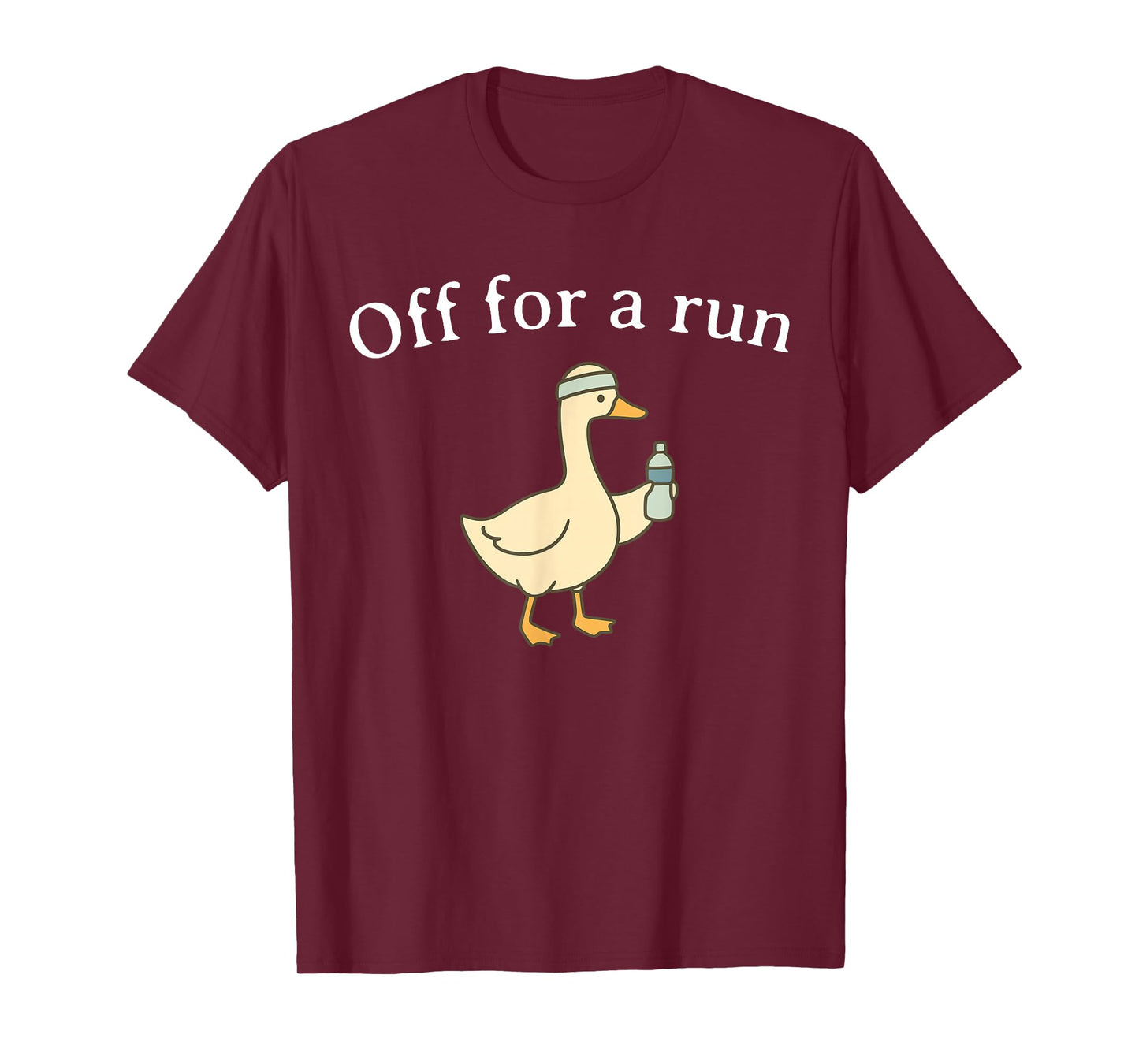 Off for a Run Silly Goose Runner Marathon Running Gym Mom T-Shirt