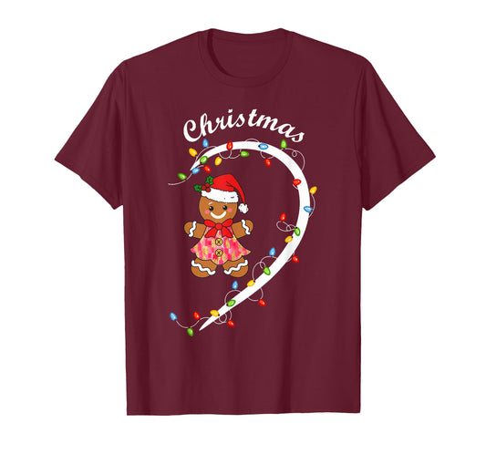 Merry Christmas Gingerbread Couple Christmas Pajama Matching T-Shirt