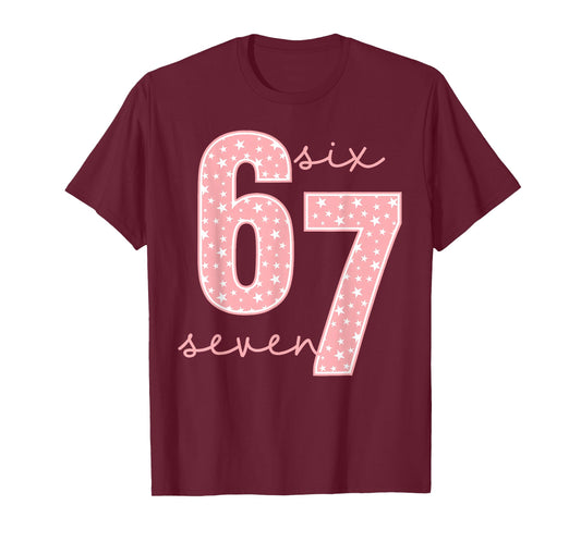 Funny Six Seven 6 7 Meme Gen Alpha Slang Men Women Kids T-Shirt