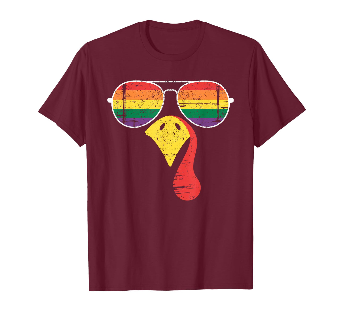 Pride Turkey Sunglasses Rainbow Thanksgiving T-Shirt