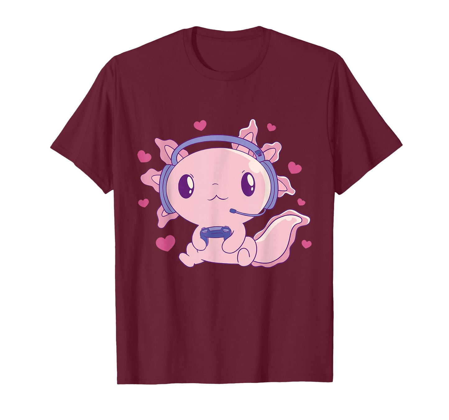 Otaku Gamesolotl Axolotl Gamer Gifts Kawaii T-Shirt
