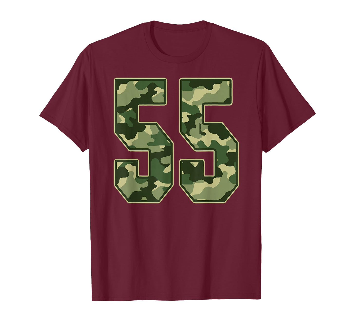 Camo #55 Jersey Number 55 Uniform Fan Favorite Player T-Shirt