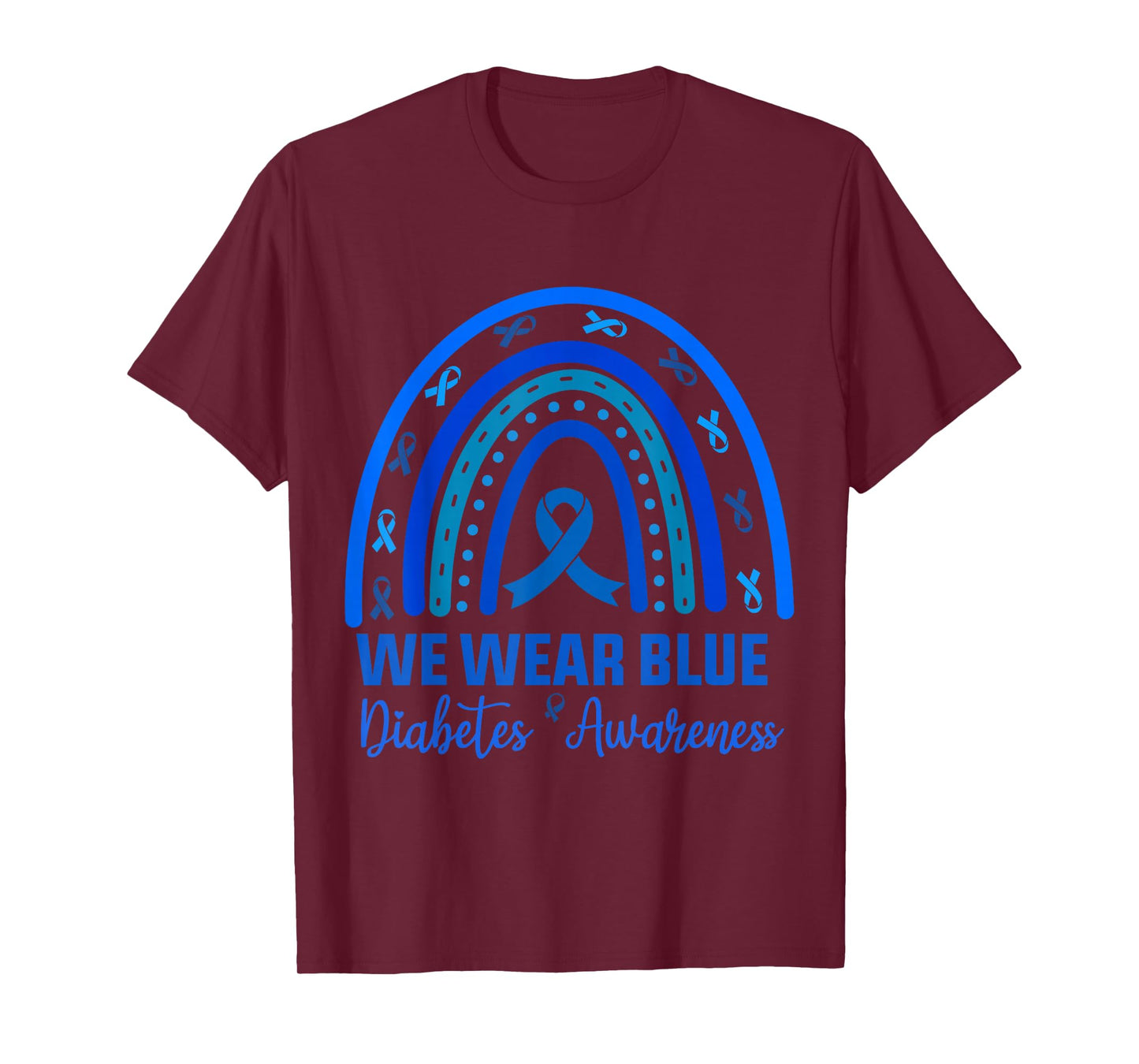in November We Wear Blue Diabetes Awareness T-Shirt