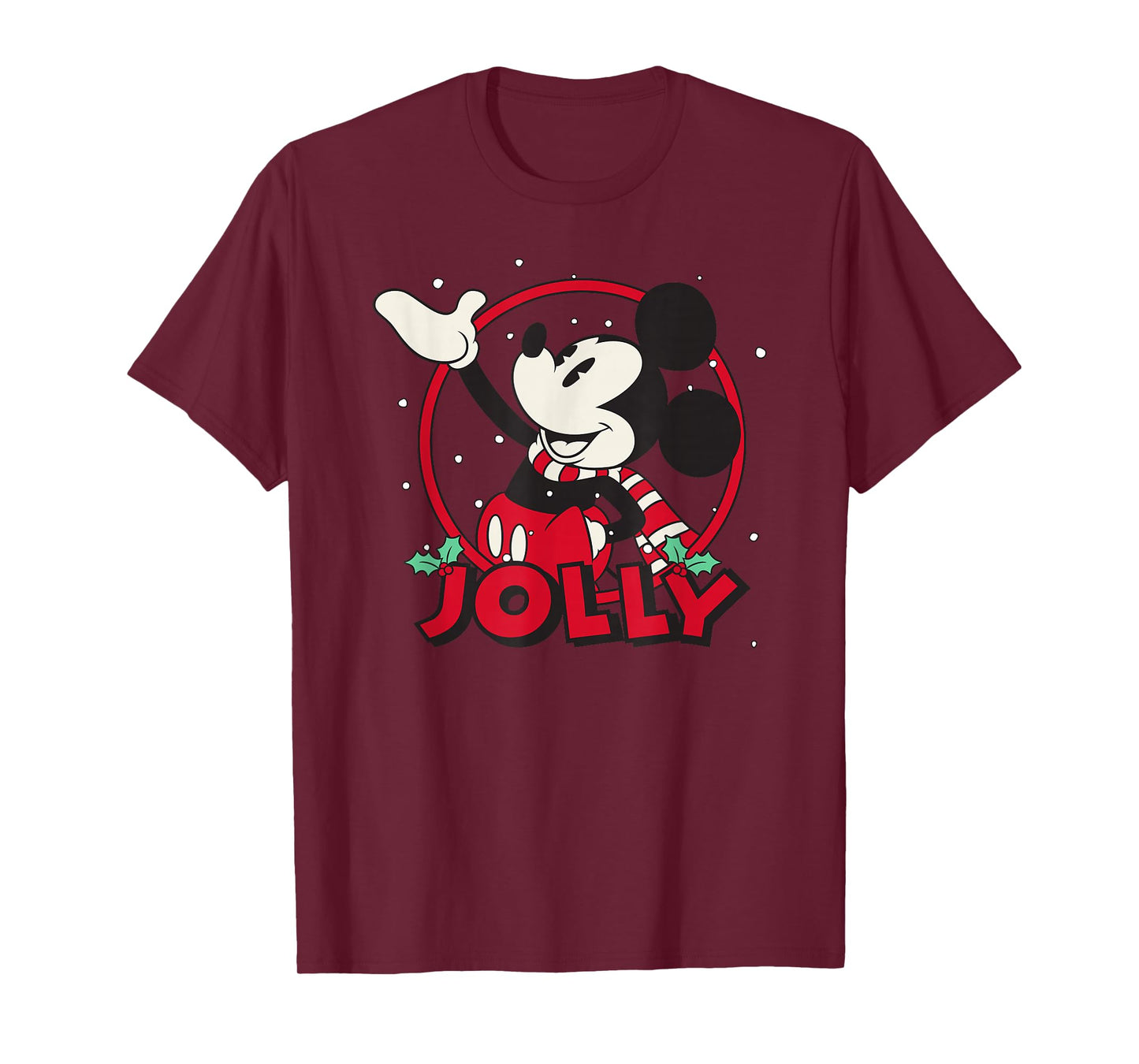Disney Mickey and Friends Christmas Jolly Mickey Portrait T-Shirt