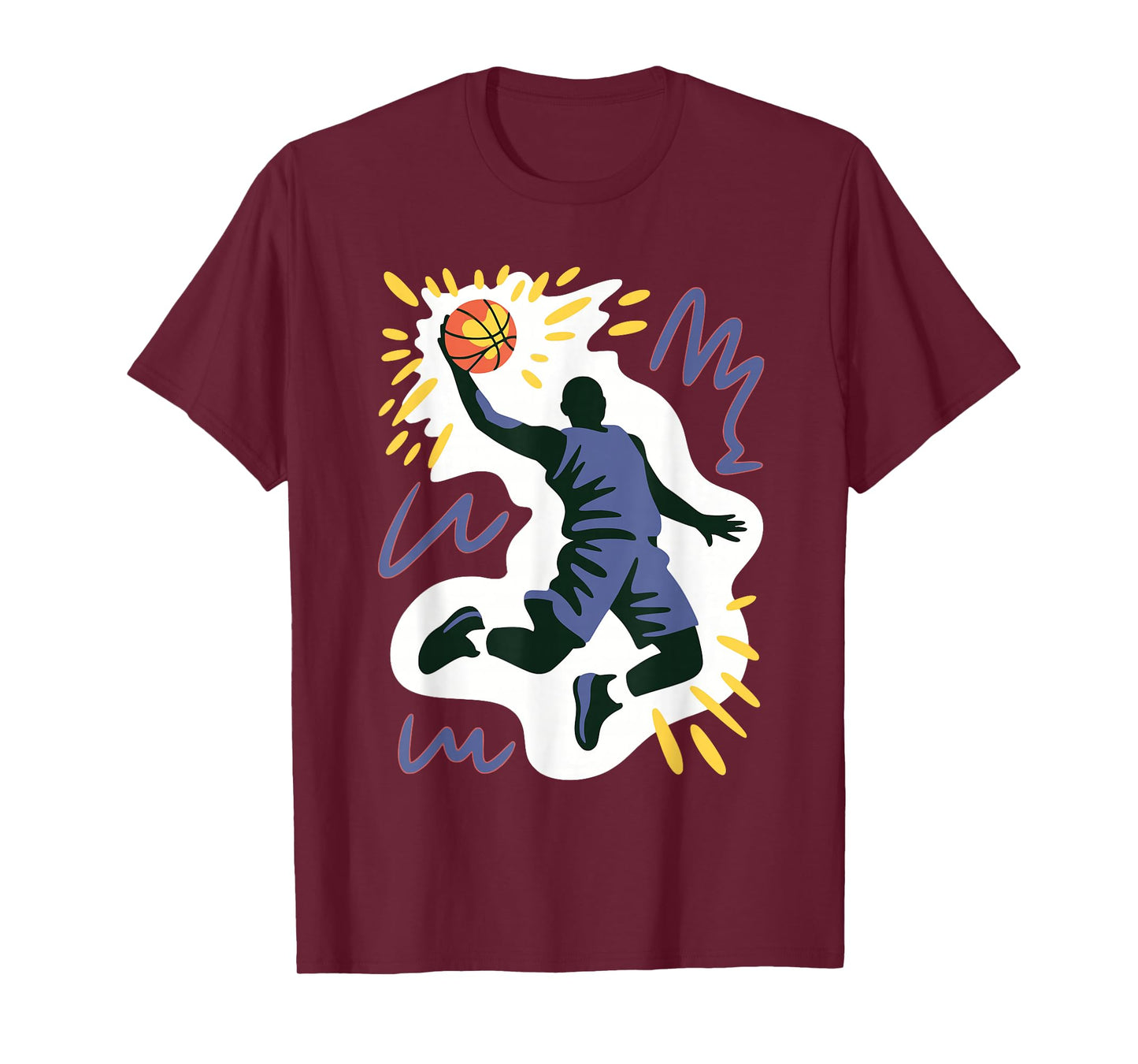 Doodle Art Basketball Dunking Sports Men Boys Kids Youth T-Shirt