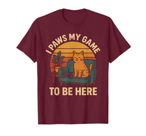 Funny Gamer Cat Retro Video Game Pun Gaming Nerd Meme Cat T-Shirt