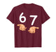 Funny 67 Hands Six Seven Meme Number 6 and 7 Gen Alpha Slang T-Shirt